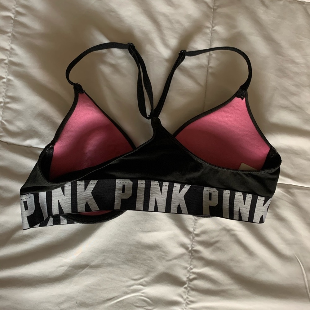 Pink sports bra